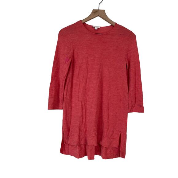 J Jill Womens 100% Merino Wool Tunic Sweater Pink Size XS - Picture 1 of 8